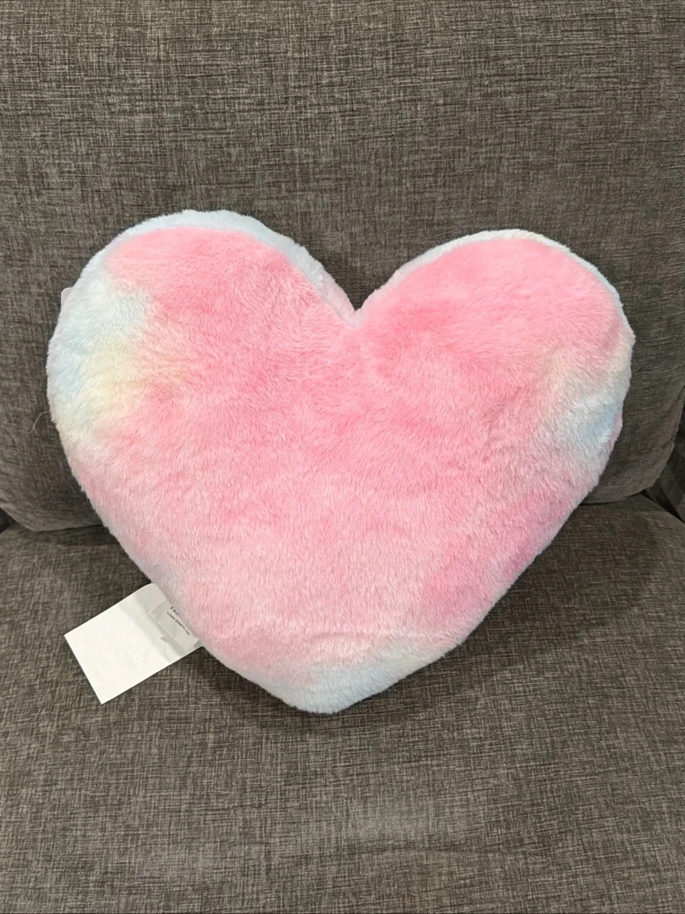 Heritage Pastel Heart Plush Pillow - Pink, Blue, Cream